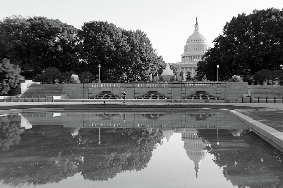 North Side Of The United States Capitol With Reflections -- 2 Photograph by Cora Wandel