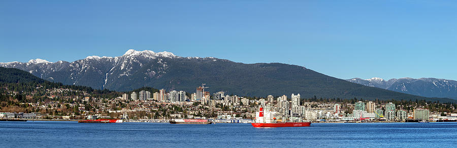 North Vancouver and Mount Seymour Photograph by Michael Russell
