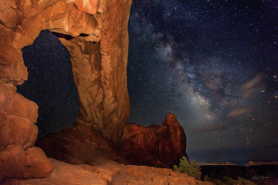 North Window and The Milky Way Photograph by Dan Norris