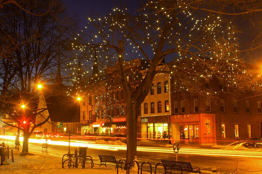 Northampton Massachusetts Holiday Evening Photograph by John Burk