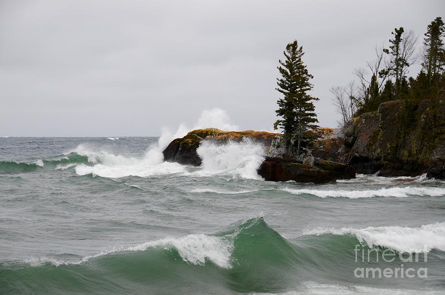 Northeaster at Red Rock Point Photograph by Sandra Updyke