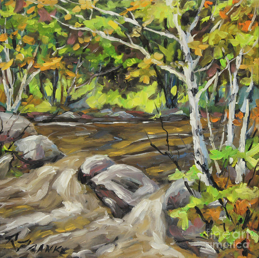Northerm Stream Woodland created by Richard T Pranke Painting by Richard T Pranke