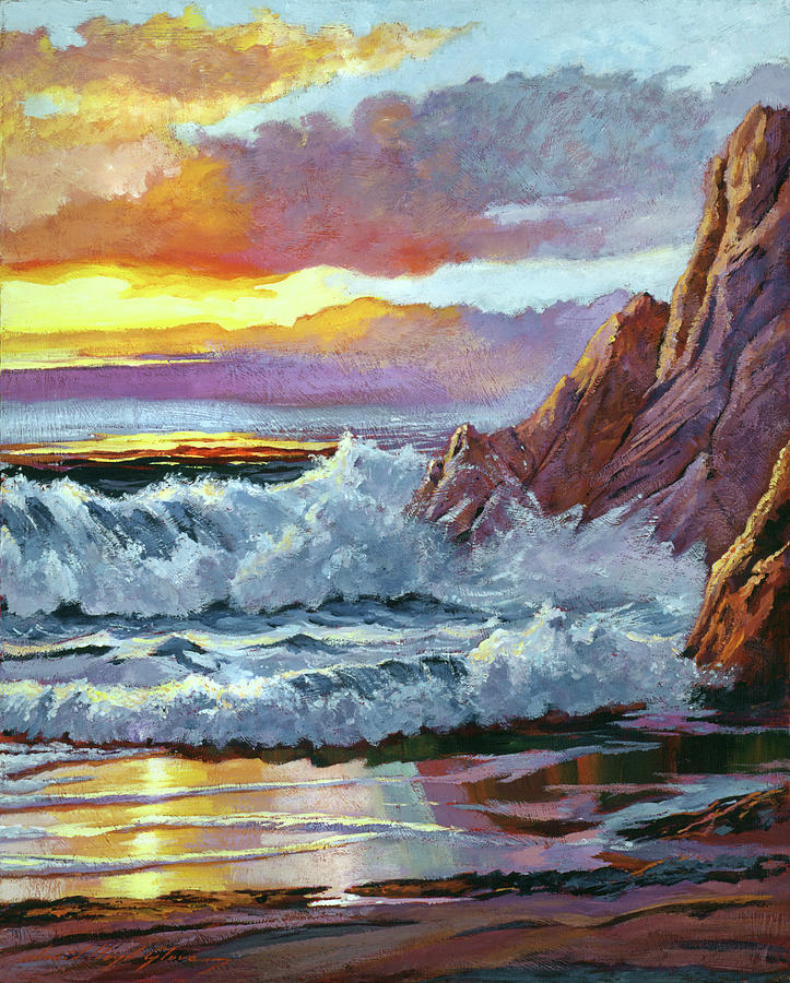 Northern California Coastline Painting by David Lloyd Glover