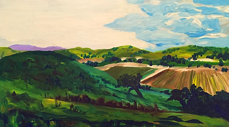 Northern California in the Spring Painting by Danielle Rosaria