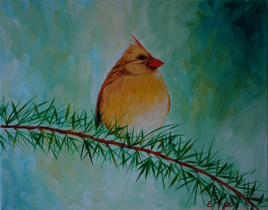 Northern Cardinal Painting by Emily Page