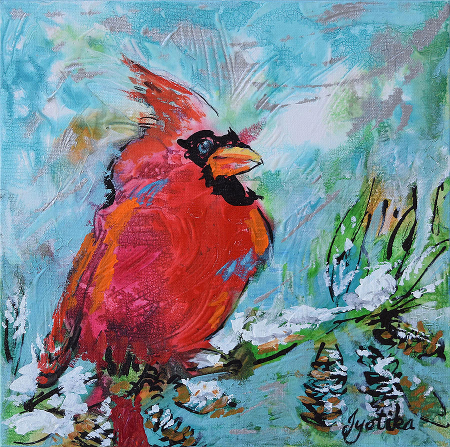 Northern Cardinal  Painting by Jyotika Shroff