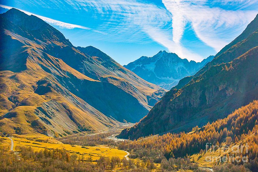 Northern Italian Alps Mountains And Valley In Fall Photograph