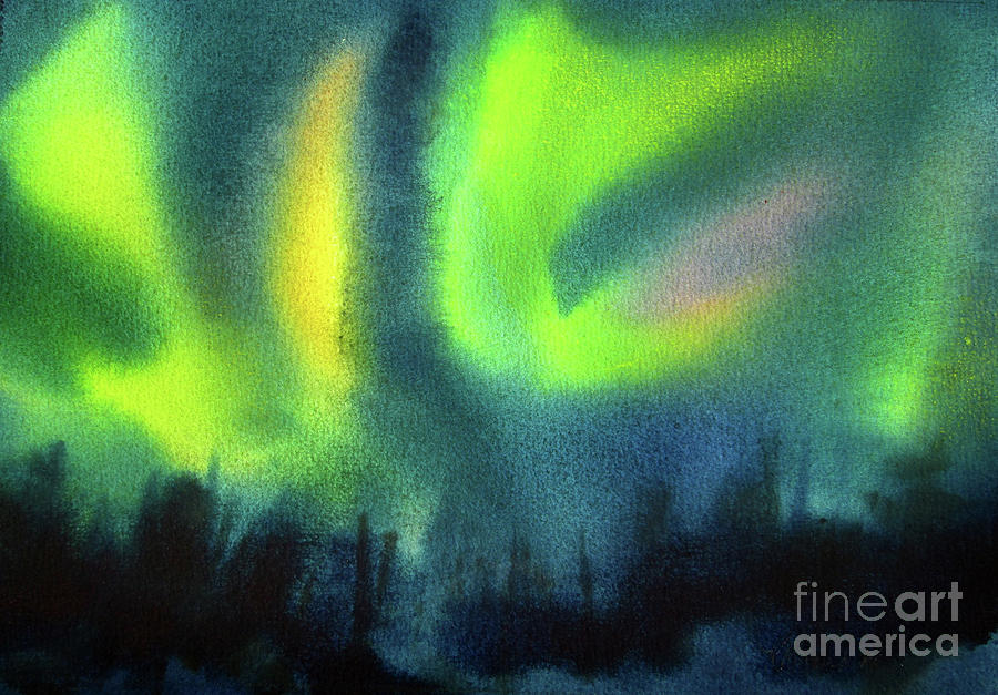 Northern Lights 3 Painting by Kathy Braud