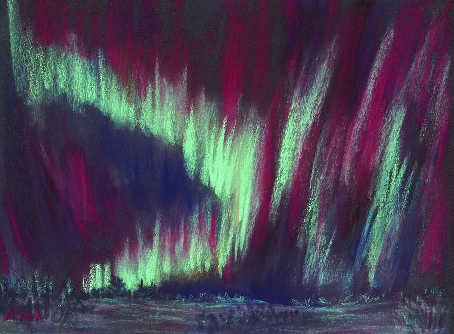 Northern Lights Painting by Anastasiya Malakhova