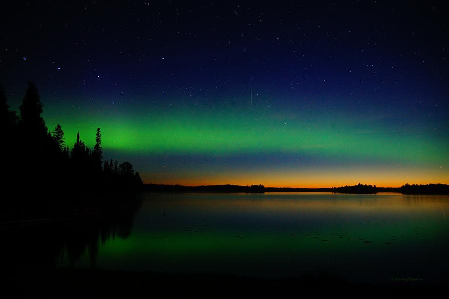 Northern Lights at Sunrise Photograph by Steven Clipperton