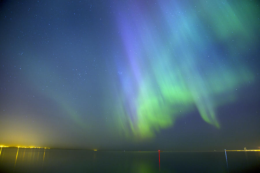 Nature Photograph - Northern Lights Aurora Borealis in Estonia by Sandra Rugina