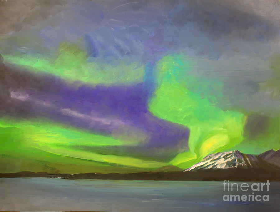 Northern Lights Painting by Donna Walsh