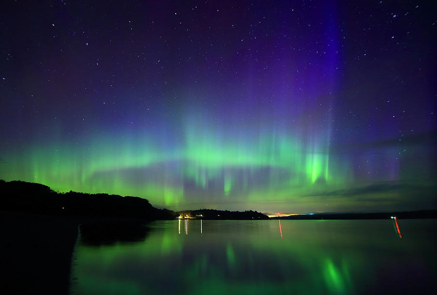Northern Lights in Maine Photograph by Barbara West