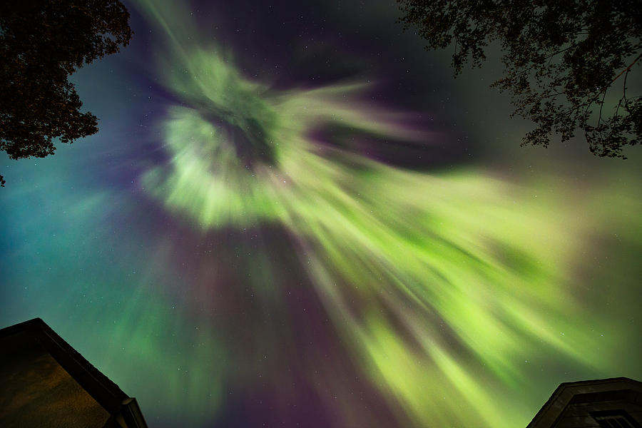 Northern Lights in the CIty Overhead 08 Photograph by Jakub Sisak