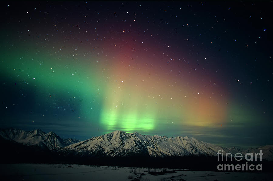 Northern Lights Over Knik River Valley Photograph by Scott McGee