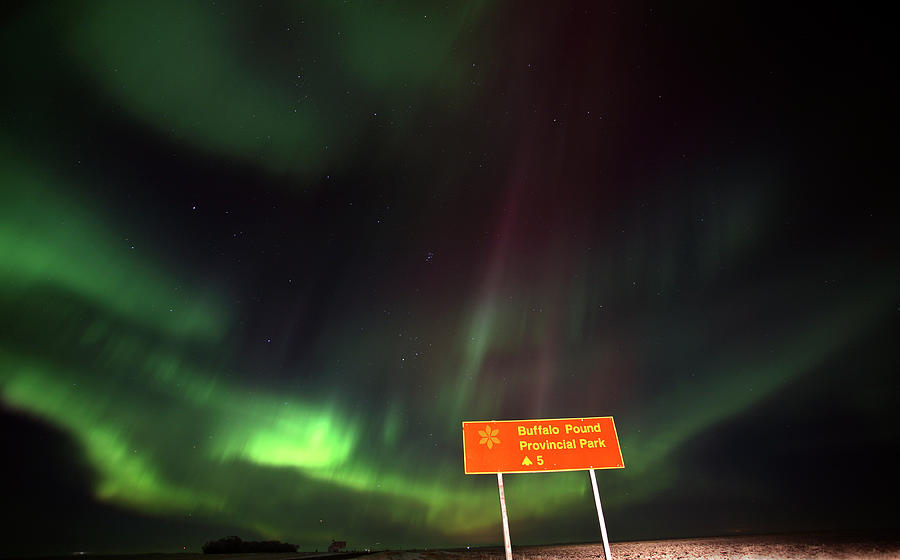 Northern Lights over Southern Saskatchewan Digital Art by Mark Duffy