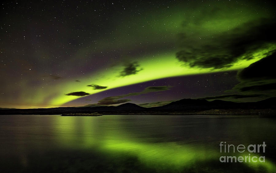 Northern Lights Over Thingvallavatn Photograph by Gunnar Orn Arnason
