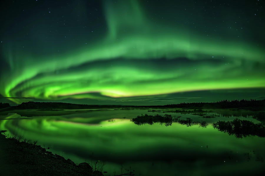 Northern Lights Reflection Photograph by Mark Nicholson | Fine Art America