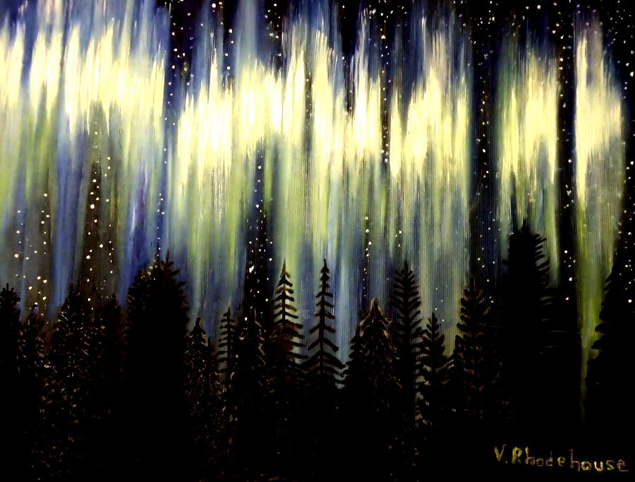 Northern Lights Painting by Victoria Rhodehouse