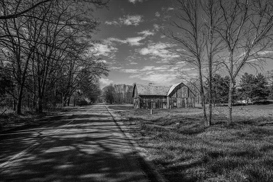 Northern Michigan Barn and Road Photograph by John McGraw