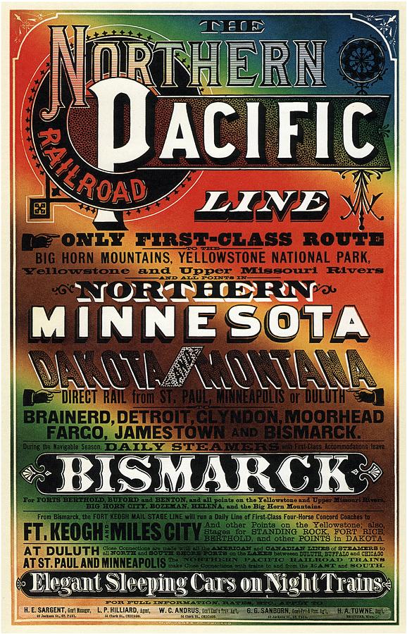 Northern Pacific Railroad - Northern Minnesota - Retro travel Poster - Vintage Poster Mixed Media by Studio Grafiikka