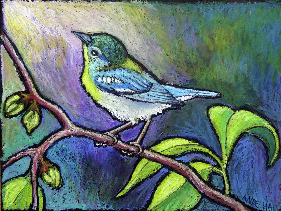 Northern Parula Warbler Painting by Ande Hall