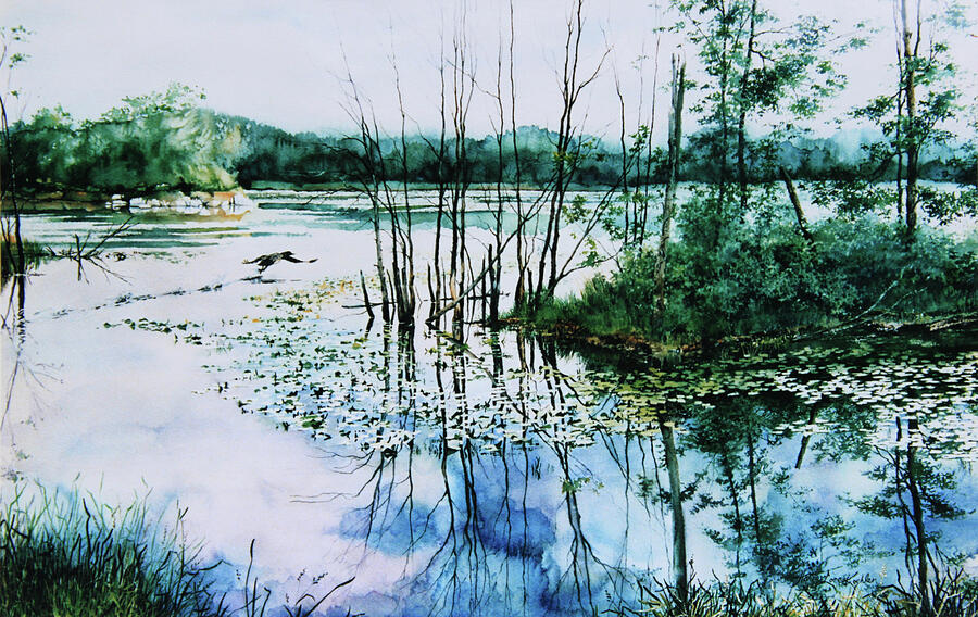 Northern Reflections Painting by Hanne Lore Koehler