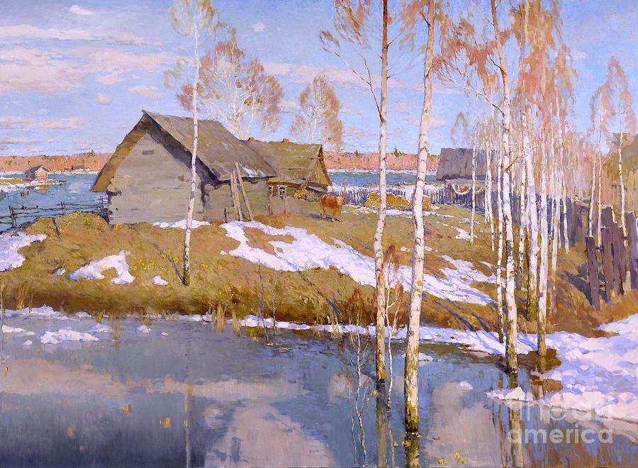 Landscape Painting - Northern Spring by Anna Ankudinova Landscape Painting - Northern Spring by Anna Ankudinova
