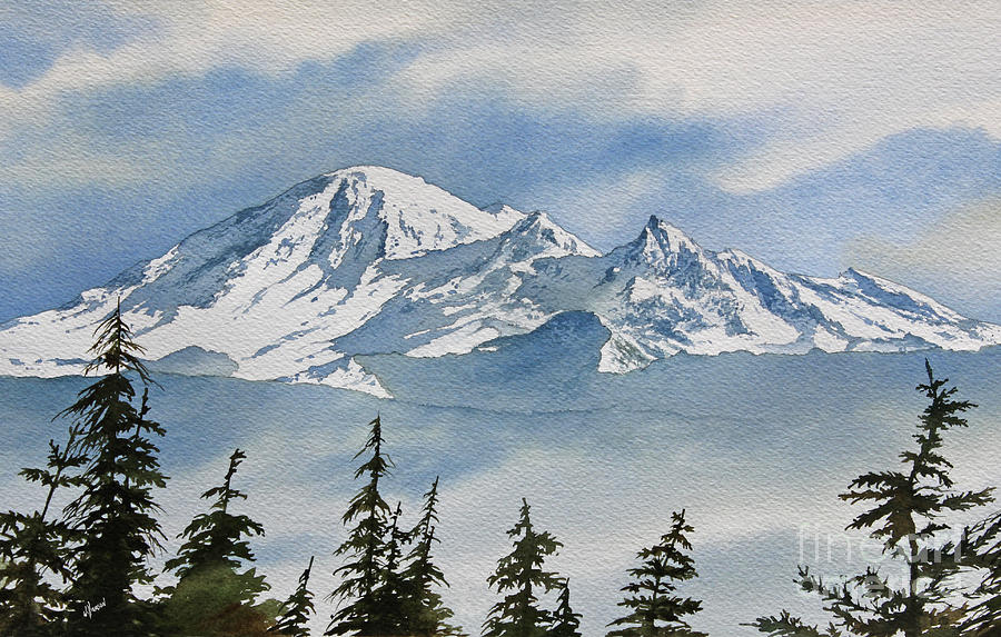 Northwest Mountain Painting by James Williamson