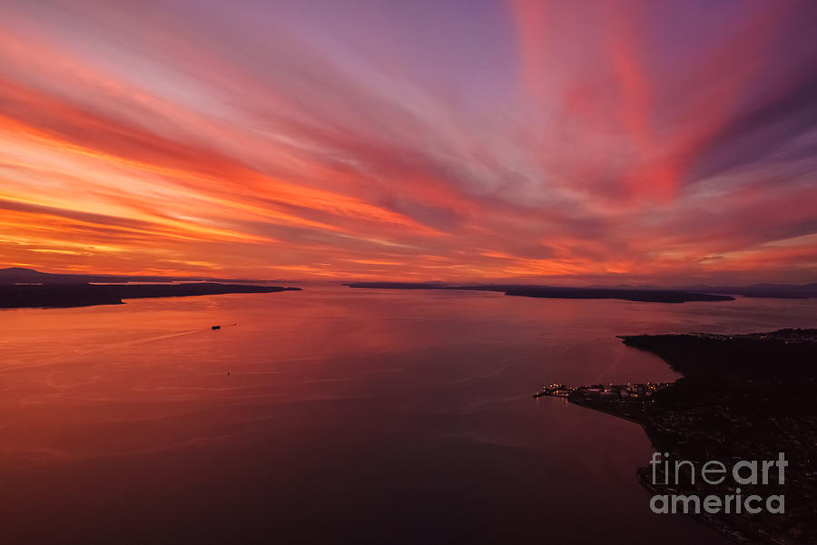 Northwest Searing Sunset Palette Photograph by Mike Reid