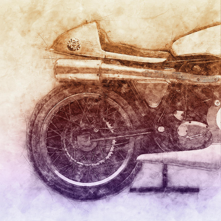 Norton Manx 2 - Norton Motorcycles - 1947 - Vintage Motorcycle Poster - Automotive Art Mixed Media