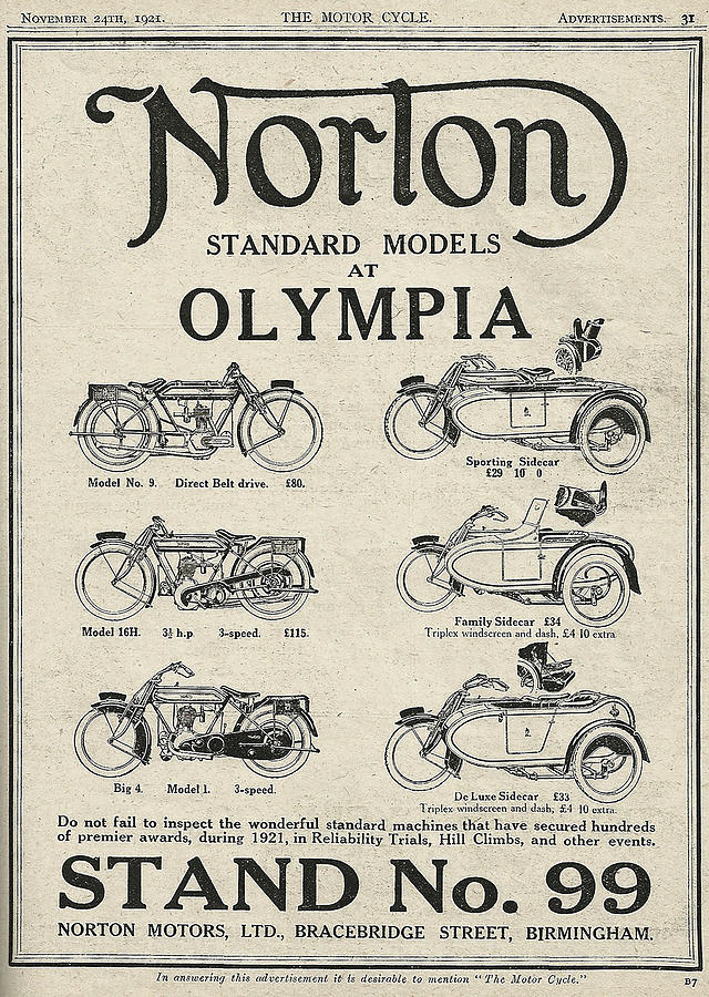 Norton Vintage Poster Digital Art