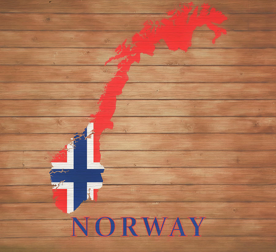 Map Of Norway Mixed Media - Norway Rustic Map On Wood by Dan Sproul Map Of Norway Mixed Media - Norway Rustic Map On Wood by Dan Sproul