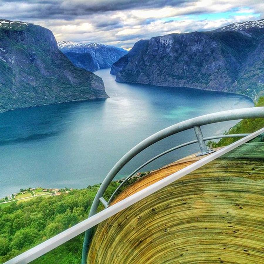 Nature Photograph - #norway #stegastein #lookout #fjord by Thomas Lindauer