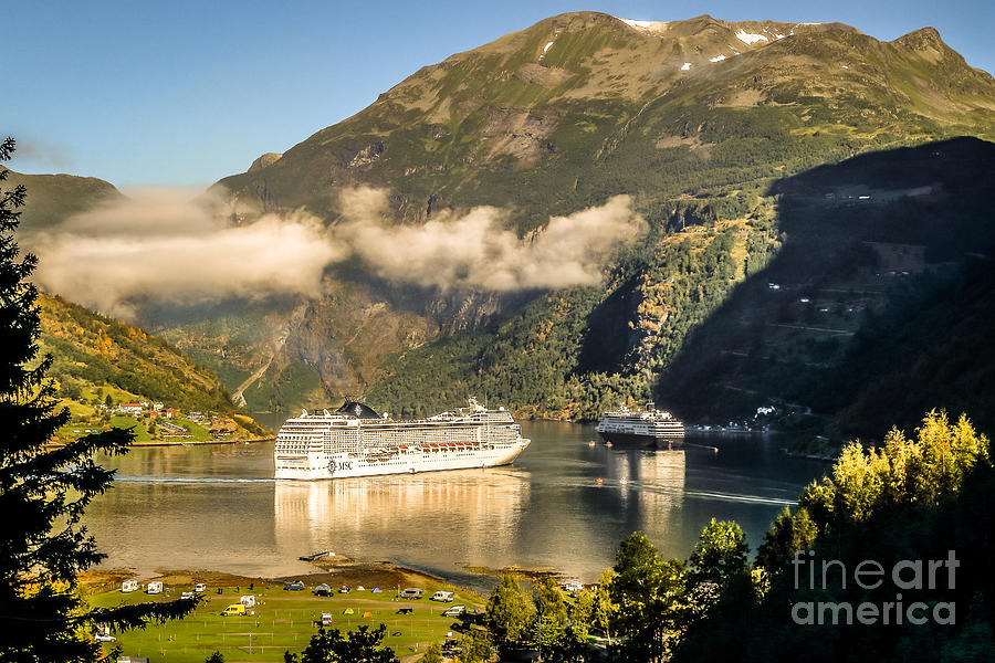 Busy morning at Geirangerfjord Photograph by Howard Ferrier