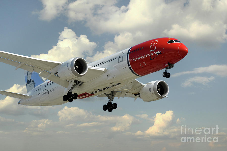 Norwegian Boeing 787 Dreamliner Digital Art by Airpower Art