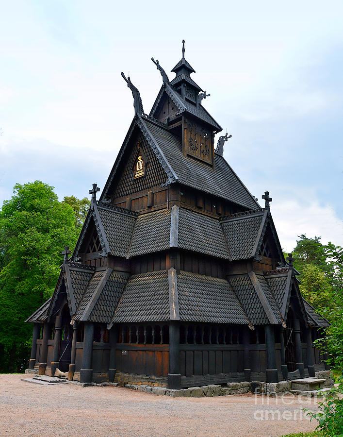 Norwegian Medieval Stave Church Photograph by Catherine Sherman