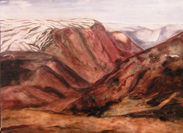 Landscape Painting - Norwegian Mountain by Lena Shugar