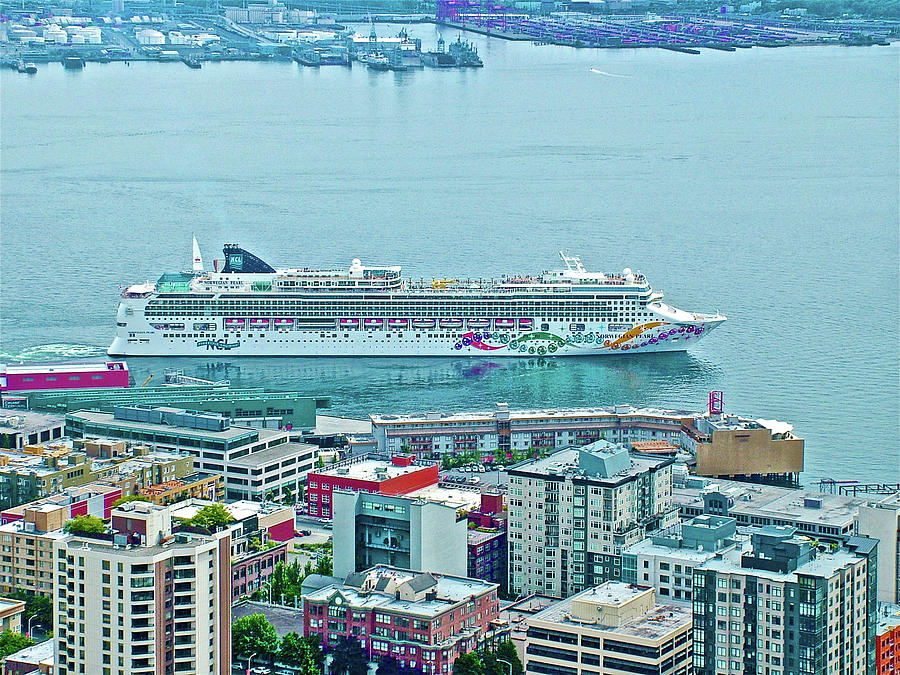 Norwegian Pearl at Bell Street Pier in Seattle, Washington Photograph by Ruth Hager