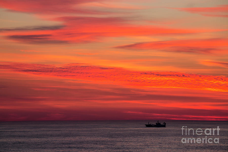 Norwegian sunset with boat Photograph by Sheila Smart Fine Art Photography