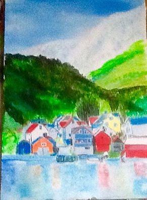 Norwegian view Painting by Audrey Pollitt