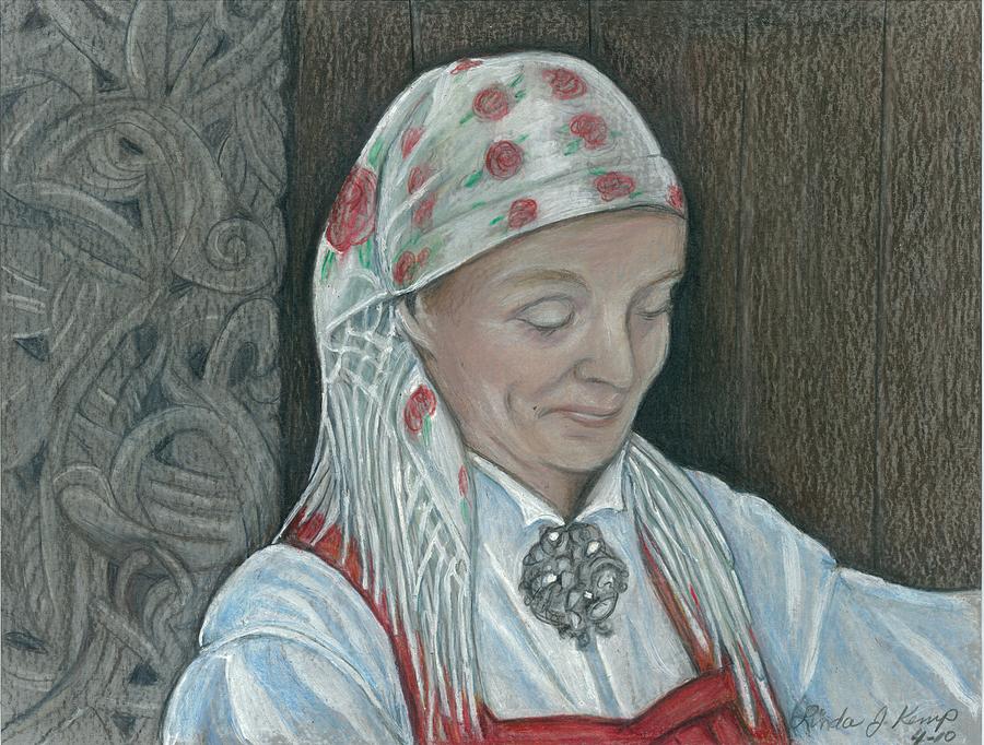 Norwegian Woman Painting by Linda Nielsen