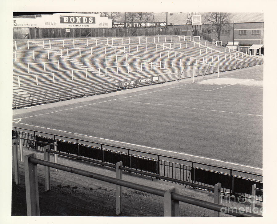 Norwich City - Carrow Road - River End 1 - BW - 1960s Photograph by Legendary Football Grounds