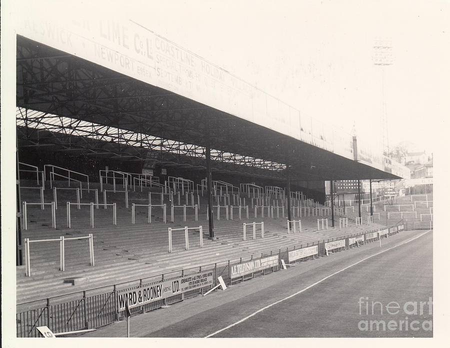 Norwich City - Carrow Road - South Stand 1 - BW - 1960s Photograph by Legendary Football Grounds