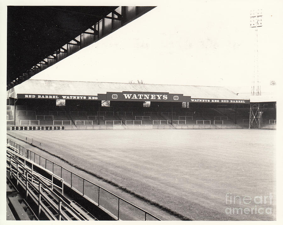 Norwich City - Carrow Road - The Barclay End 1 - BW - 1960s Photograph by Legendary Football Grounds