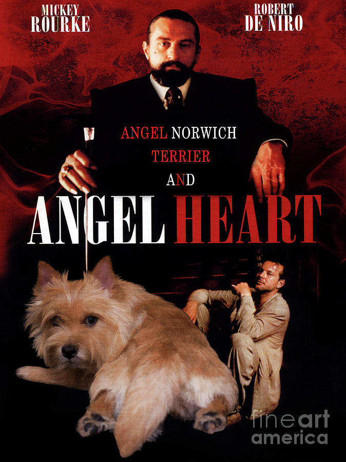 Norwich Terrier Art Canvas Print - Angel Heart Movie Poster Painting by Sandra Sij