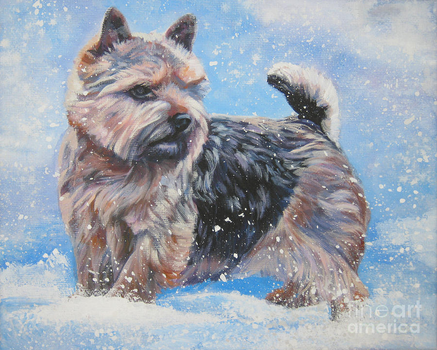 Norwich Terrier Painting by Lee Ann Shepard