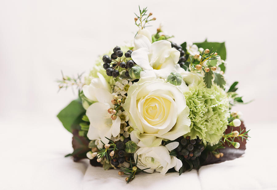 Nosegay bouquet with white rose Photograph by Matthias Hauser