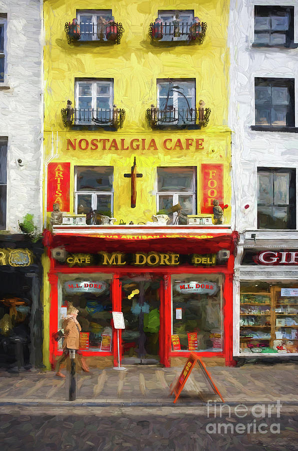 Nostalgia Cafe Digital Art by Les Palenik