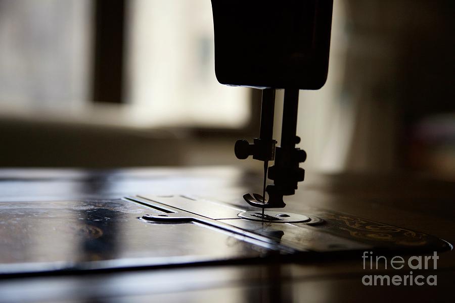 Nostalgia ..sewing machine silhouette Photograph by Lynn England
